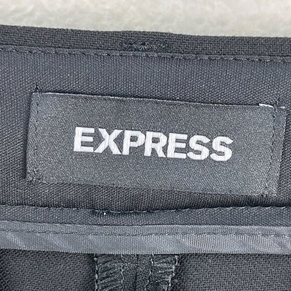 Express Womens 4 Short Black Columnist Boot High Rise Dress Pants Trousers - Picture 3 of 9